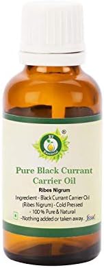 Black Currant Oil | Ribes Nigrum | Moisturizes Skin | Anti-Aging | for Face | for Body | for Eyes | for Hair | for Hair Growth | 100% Pure Natural | Cold Pressed | 50ml | 1.69oz by R V Essential