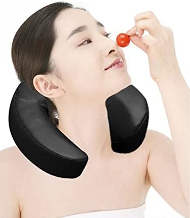 HOINCO Massage Face Cradle Cushion Universal Headrest Face Rest Neck Head Cushion for Massage Chairs Spa Bed (Black)