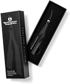 Gentlemen Republic Straight Edge Razor Holder: Premium Black Safety Razor Holder for Professional Barbers and Everyday Home Grooming - Achieve the Shave with Confidence
