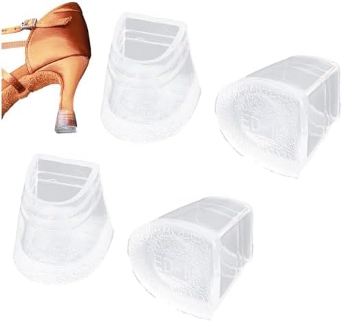 2 Pairs High Heel Covers Anti Slip Latin Stiletto Dancing Heel Covers Anti Noise High Heel Protector Replacement Tips Cap Protectors Covers