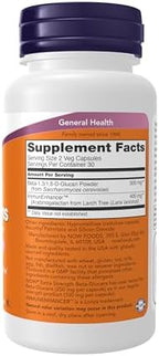 NOW Foods Supplements, Beta-Glucans with ImmunEnhancer™ with Larch Arabinogalactan, Extra Strength, 60 Veg Capsules