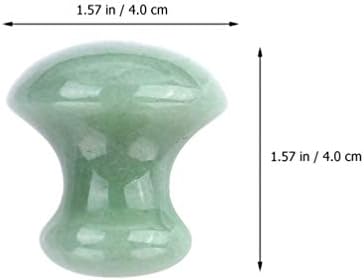 Uonlytech Ice Roller 2Pcs Facial Tools, Green Jade Quartz Massage Rollers Stones Scraping Massage Tool for Women Home Spa