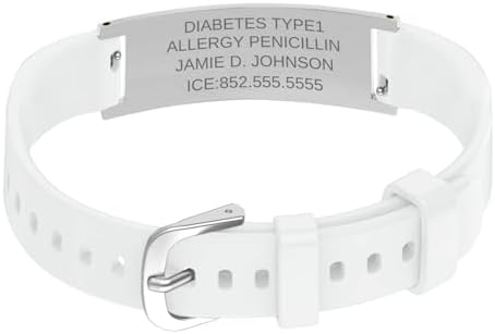 Personalized Medic Gifts, Custom Medical ID Bracelet, Medical Alert Bracelet, Engraved Medical Emergency Bracelet, Stainless Steel Medical Bracelet, Silicone Medical Bracelet, Medical Jewelry, 6-7.5in