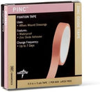 Medline Pinc Zinc Oxide Fixation Tape, 1/2" x 5 yd., Ideal for Wound Care and First Aid, Pack of 6