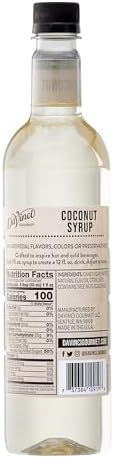 DaVinci Gourmet Naturals Coconut Syrup, 25.4 Fluid Ounces (Pack of 1)