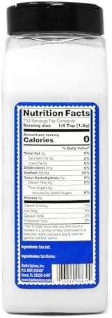Badia Sea Salt, Fine Ground 40 oz – Pure & All-Natural - Kosher