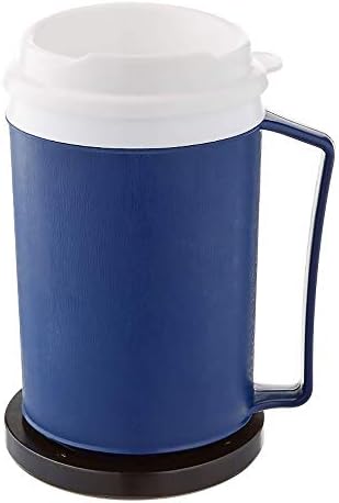 Homecraft Weighted Cup, 12 Oz. Weighted Mug with Lid & Internal Coaster with 8 oz. Additional Weight, Insulated Beverage Container with Secure Lid for Arthritis, Limited Grasp or Shaking Hands