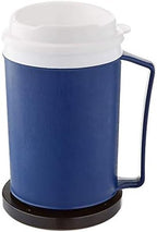 Homecraft Weighted Cup, 12 Oz. Weighted Mug with Lid & Internal Coaster with 8 oz. Additional Weight, Insulated Beverage Container with Secure Lid for Arthritis, Limited Grasp or Shaking Hands