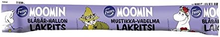 10 Sticks X 20g of Fazer Moomin (Blueberry & Raspberry) Filled Licorice Candy