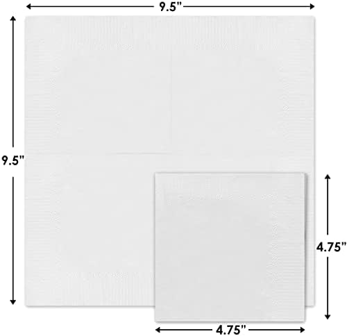 1100 Pack Cocktail Napkins Paper - Quality 3-Ply White Beverage Napkins - Restaurant, Event, Bar Napkins - Perfect Size Dessert Napkins - Party Napkins Bulk - Elegant Wedding Napkins Disposable