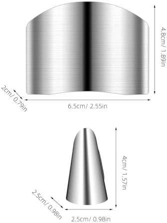 Homoyoyo 3pcs Stainless Steel Finger Guards Finger Covers for Kitchen Cutting Protection Reusable Chopping Tools for Cooking Safety