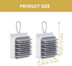 MAGICLULU Handheld Shampoo Brush and Scalp Massager 2pcs Gray Hair Scalp Cleaning Massage Comb for Women Wet Dry Use for Dandruff Removal