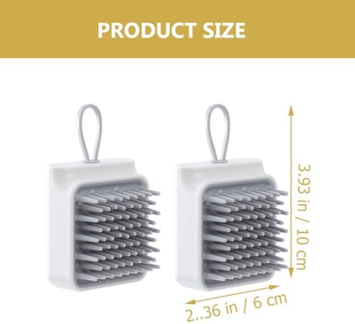 MAGICLULU Handheld Shampoo Brush and Scalp Massager 2pcs Gray Hair Scalp Cleaning Massage Comb for Women Wet Dry Use for Dandruff Removal