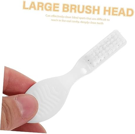 10pcs Oral Cleaning Brush Toothbrush Small Toothbrush Prison Manual Prison Teeth Brush Thumbprint Handle Portable Nylon White Set Soft Travel