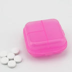 Daily Pill Organizer 6 Compartments, Small Pill Box Portable Travel Pill Case, Mini Pill Container for Purse Pocket, Compact Travel Medicine Organizer for Vitamin, Cod Liver Oil, Supplement(Pink)