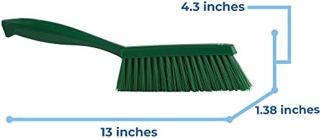 Vikan 45892 Brush,Hand,Medium,14",PP/PBT,Green