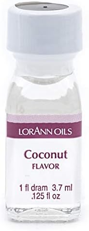 LorAnn Oils Super Strength Flavoring - Used For Candy Making, Flavoring, Baking, Hard Candy, & Flavor Oils - Bold, Natural Flavors 4X Stronger Than Extracts - Coconut, Pack of 2, 0.125 fl oz