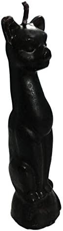 Vrinda ® Cat Figure Spell Candle | Handcrafted 5" Ritual Candle | Wicca Spells Candle | Great for Halloween, Birthdays - Black Mystical Candle, Approx 5.5"x1.5" Size