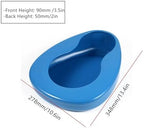Bedpan for Women Men, Firm Thick Stable PP Bedridden Patient Hospital Home Elderly Bed Pan Emergency Device (Blue)
