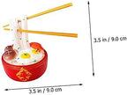 Zerodeko Chinese Style Longevity Noodle Cake Decor for Elder Birthday Celebration Ornament for Cake Topper Tabletop and Balcony Decoration and Space Saving Design
