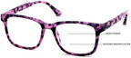 V.W.E. Women Progressive Reading Glasses No Line Clear on Top Bifocals Reader - Marble Print