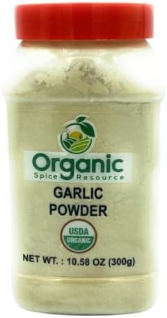 Organic Garlic Powder | 8 oz (226g) | USDA Organics and Non-GMO Verified Project Approved | Product of India | 100% Raw and Natural | Resealable Kraft Bag by SHOPOSR