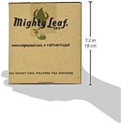 Mighty Leaf Organic Hojicha Green Tea – 100 Count Foil-Wrapped Silken Tea Pouches – Premium Roasted Japanese Green Tea with Smooth, Toasty Flavor – Hot or Iced Brewing