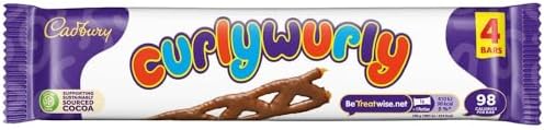 Cadbury Curly Wurly Chocolate 4pk (21.5g x 4) 86g (Pack of 4)