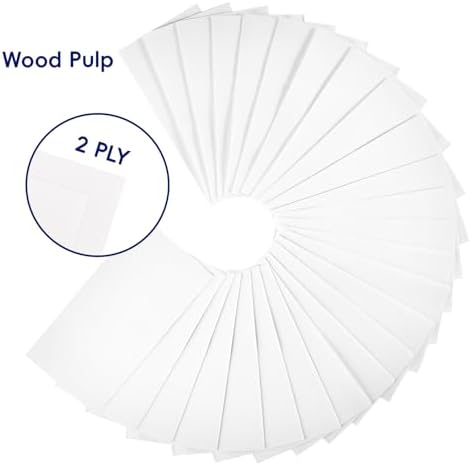 JOLLY CHEF 200 Pack Disposable Paper Napkins, Soft Bathroom Napkins for Guests, 2-Ply White Paper Hand Towels for Halloween, Wedding, Thanksgiving