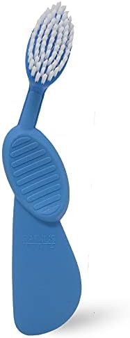 Radius Toothbrush Flex Brush BPA Free & ADA Accepted Designed to Improve Gum Health & Reduce Gum Issues - Right Hand - Blue White - Pack of 1