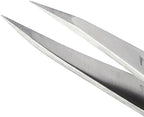 Tweezerman Steel Point Tweezer, Silver, 2 x 6 inches, Modern, Professional Quality for Eyebrow Precision, Facial and Ingrown Hair Removal