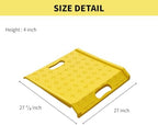 2 Pack Portable Durable Plastic Curb Ramps for Driveway, Driveway Ramp with 1000 LBS Weight Capacity, Lightweight and Sturdy