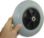 (Pair of Two) ，8" x 2" (200x50) Solid Rubber Front Rear Caster Tires Wheels Assembly for Power Wheelchair's/Electric Wheelchair for Many Standard Wheelchairs Replace