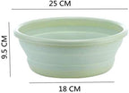10" Multi-Purpose Collapsible Dish Tub Bowl BPA-Free Round Lightweight Collapsible Wash Basin (Green)