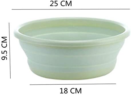 10" Multi-Purpose Collapsible Dish Tub Bowl BPA-Free Round Lightweight Collapsible Wash Basin (Green)