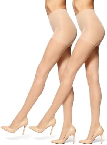 No Nonsense Women's Control Top Pantyhose With Sheer Toe
