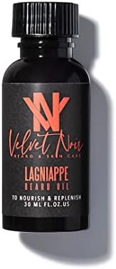 Velvet Noir Beard & Skin Care | Moisturizing Beard Oil - Lagniappe (Citrus & Cinnamon) - Great for a Dry Beard or Patchy Beard, Coarse & Curly Facial Hair, 1oz.