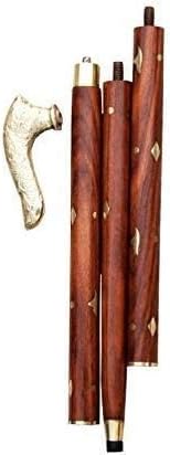 Lyptus Wood Folding Walking Stick - Walking Canes for Men Women Seniors Elderly Unique Gifts (d1)