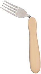 Homecraft Angled Caring Cutlery, Arthritis Aids, for Weak Grip, Easy Grip Eating Utensils for Elderly or Disabled, Right Handed Fork, Ivory, 1 Count