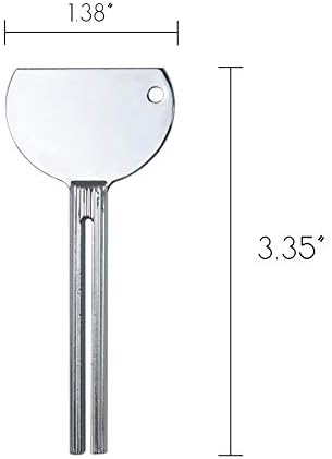 AUEAR, Stainless Steel Toothpaste Tube Squeezers Key Silver for Home Hair Dye (Set of 4)