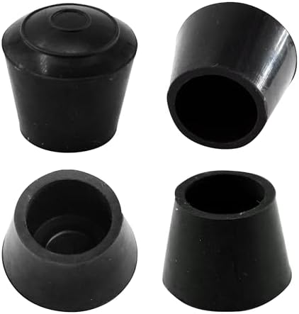 16Pcs 3/4 Inch Round Chair Leg Caps, Flexible Rubber Tips Cover Furniture Foot Protectors Floor Protection Non-Slip Table End Caps for Home Office, Black(Fit: 19mm to 20mm)