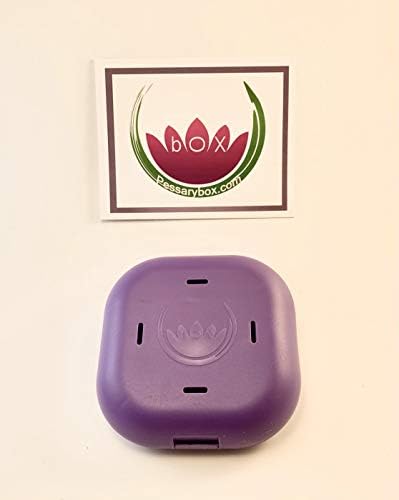 Discreet Pessary Storage case Container with Vented lid and Personal Lubricant Clip