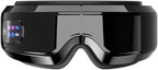 Eye Massager with Airbag Kneading,Constant Temperature Hot Compress, Multi-Frequency Vibration and Bluetooth Music (Black, Large)