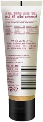Aroma One Garlic Puree Paste - Organic Herb Concentrate for Cooking, Seasoning & Sauces - Fresh Flavor Enhancer, Non-GMO, Gluten-Free, Vegan - Easy Squeeze Tube, Kitchen Must-Have - 80g (2-Pack)