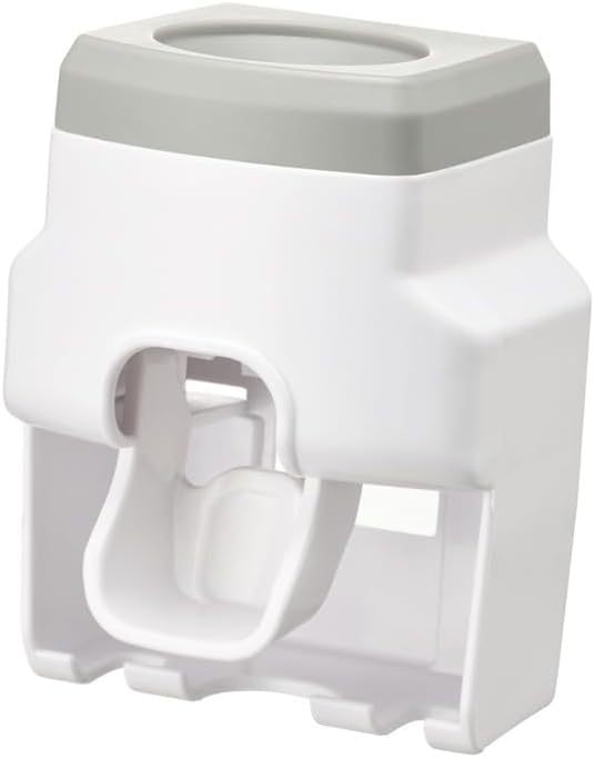Automatic Toothpaste Dispenser Wall Mounted-Hands-Free Toothpaste Squeezer with 2 Toothbrush Holders & Strong Adhesive - Smart Bathroom Organizer for All Ages