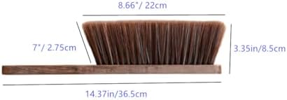 Soft Bristle Bed Sheets Sweeping Cleaning Brush with Long Wooden Hand, Straight Curved Hand Wood Broom Counter Duster for Crumb Debris Desk Quilt Sofa Furniture Car Clothes Hair Remover (2 Pack)
