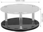 Tissting Acrylic Tweezers Holder, Rotatable Eyelash Extension Tweezer Display Stand 12 Holes Tweezer Storage Shelf Holder Tool for Salon Home Use Lash Extension Supplies(Black)
