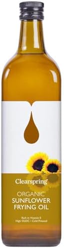 CLEARSPRING Organic Sunflower Frying Oil, 1 LT