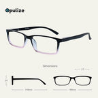 OPULIZE SEE Reading Glasses with Blue Light Blocking for Women and Men, Narrow Frame, Spring Hinges, Computer Gaming Glasses