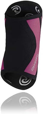 Rehband Rx Elbow Support 5mm -Large - Black/Pink - Tennis Elbow and Golfers Elbow Brace - Neoprene Elbow Sleeve for Weightlifting and Crossfit – Support for Elbow Pain & Tendonitis - 1 Sleeve